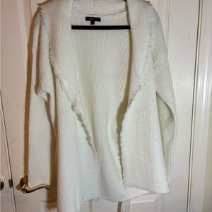 Frye Cream Wool Tie Knit Cardigan